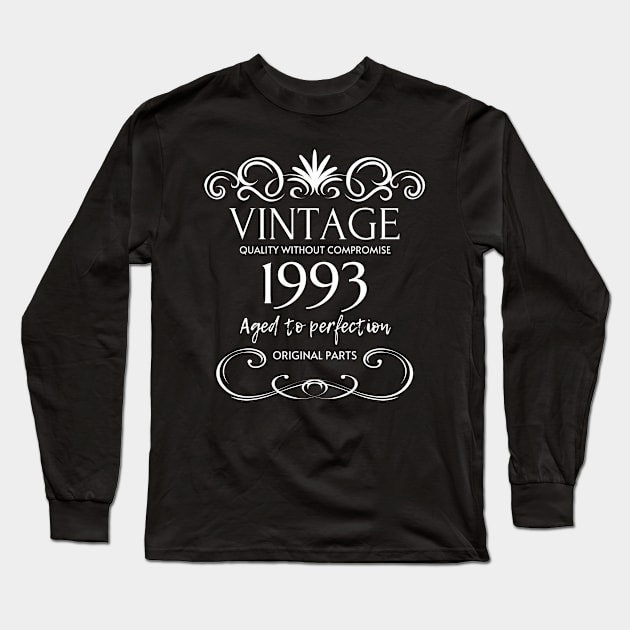 Vintage 1993 - Birthday Gift For Men Long Sleeve T-Shirt by Fluen